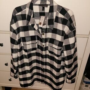 Lane Bryant Plaid button up shirt